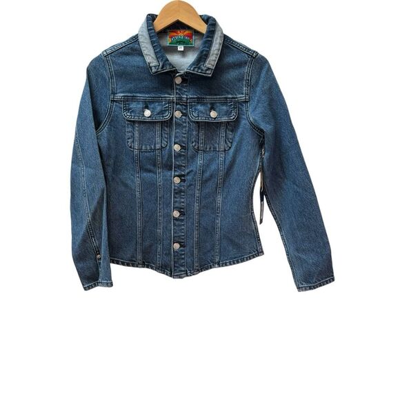 Daily Blue Denim Jean Jacket XS Western Casual Collared Button Up Coat - Picture 1 of 8